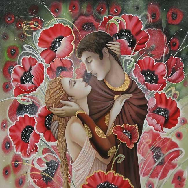 Batik Lovers by Nadezhda Stepanivna Sokolova